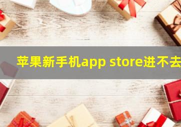 苹果新手机app store进不去